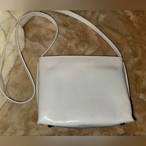 MONSAC Elegant White Leather Crossbody‎ Bag